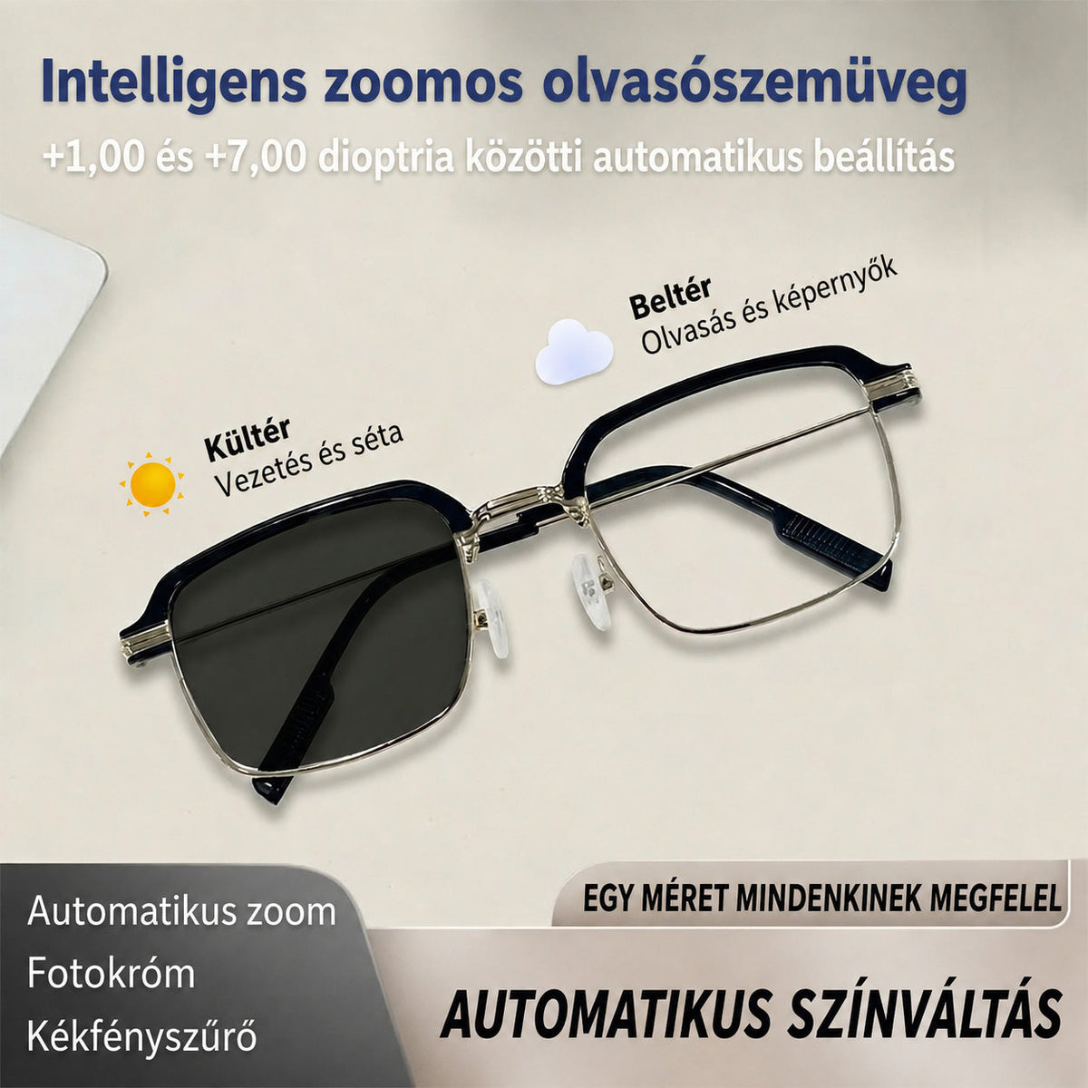 🔥 Summer Sale Ends Today: 60% OFF 👓 Oneswear® ✨ Self-Adjusting HD Reading Glasses