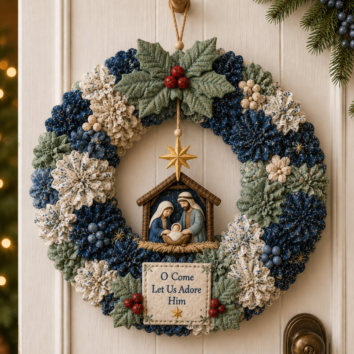🔥49% Off Last Day 🔥🎄 3D Fabric Poke Wreath DIY Kit BVJ®