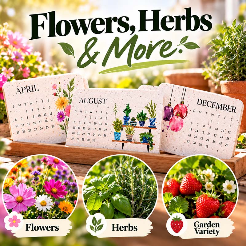 🌱IEY® 2027 Plantable Calendar – Use It. Plant It. Watch It Grow.☀