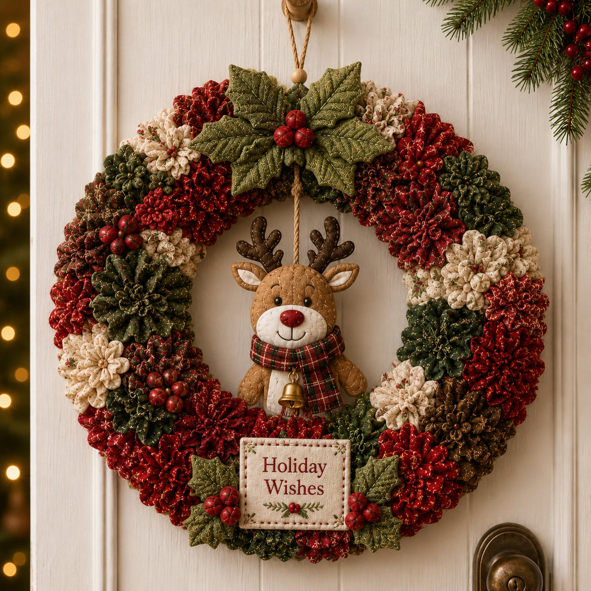 🔥49% Off Last Day 🔥🎄 3D Fabric Poke Wreath DIY Kit BVJ®