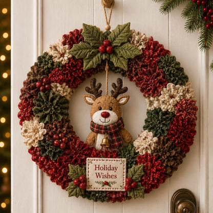 🔥49% Off Last Day 🔥🎄 3D Fabric Poke Wreath DIY Kit BVJ®