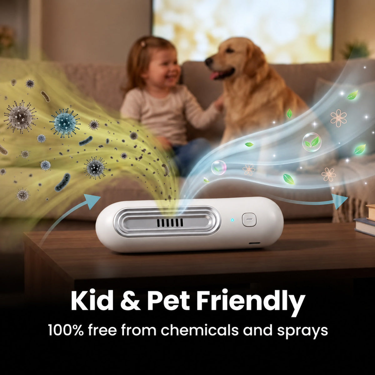 💥Last day 50% off丨 REBYIPO® UV-C molecular-level pet odor eliminator eliminates odors at the source—no sprays or filter cartridges required
