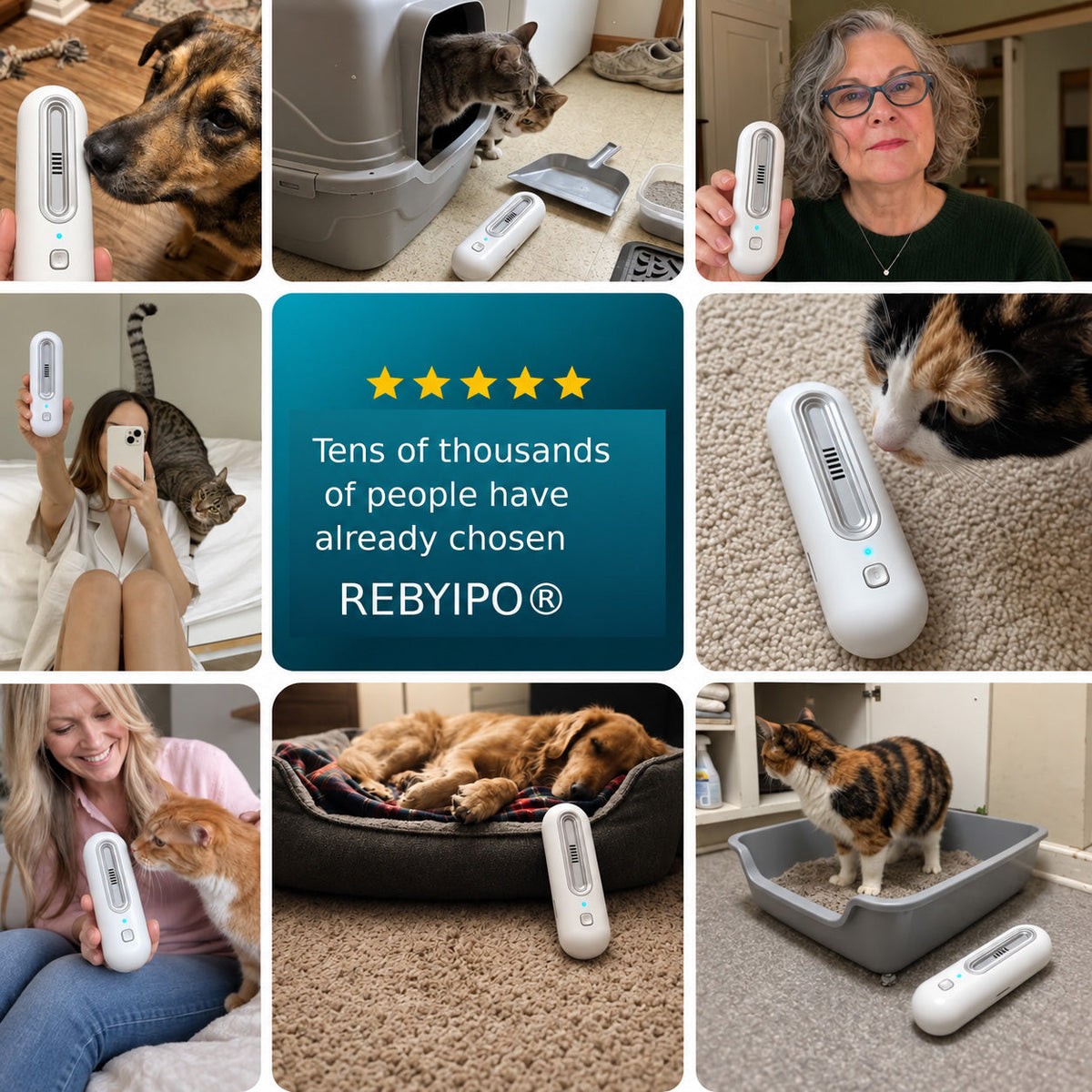 💥Last day 50% off丨 REBYIPO® UV-C molecular-level pet odor eliminator eliminates odors at the source—no sprays or filter cartridges required