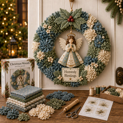 🔥49% Off Last Day 🔥🎄 3D Fabric Poke Wreath DIY Kit BVJ®