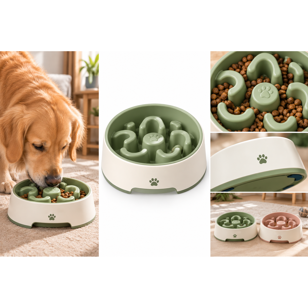 Slow-feeder pet bowl