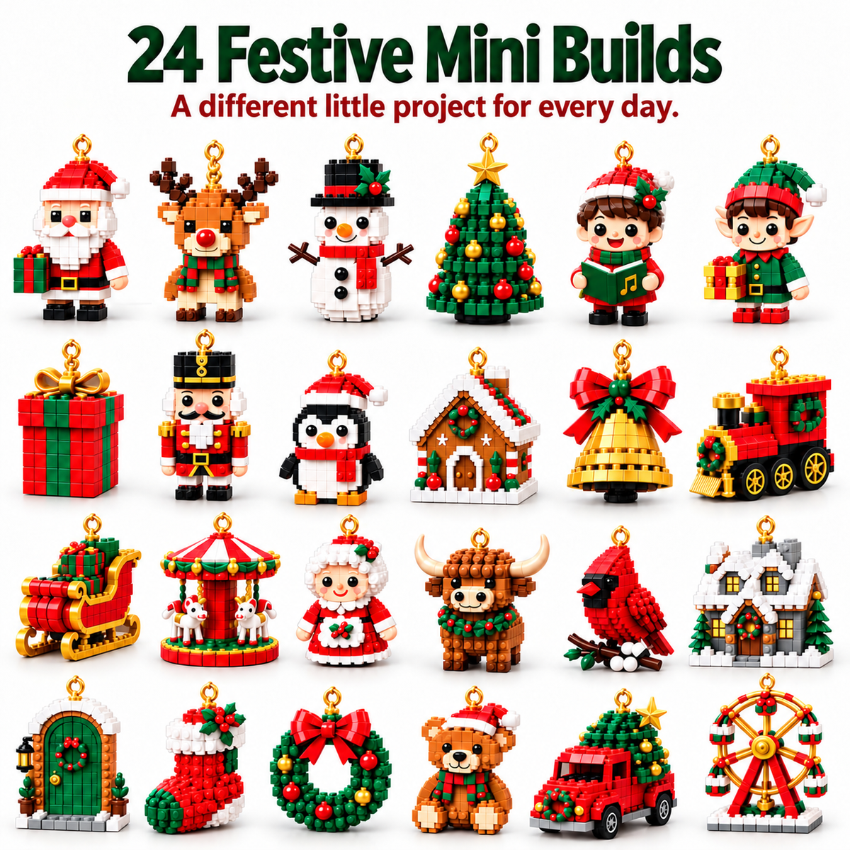 🎅🔥LAST DAY 50% OFF ✨ Christmas Countdown Brick Building Advent Calendar For Families SVOZK®